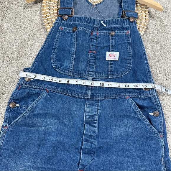 Cowden Men’s Vintage 80s Denim Bib Overall Carpenter Ranch Barn Workwear 32X28 - Picture 9 of 14